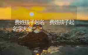 费起名