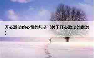 形容一个人激动开心的句子