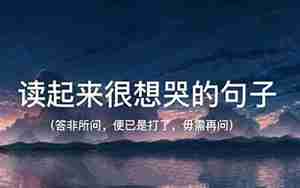 看着开心却悲伤的句子