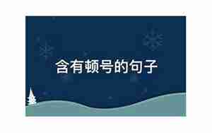 有顿号的句子有哪些