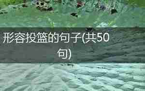 形容投篮漂亮的句子