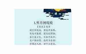 夜里赏月句子