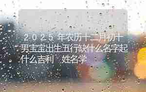 十二月男宝宝起名字