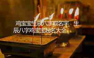 鸡年宝宝生辰八字起名