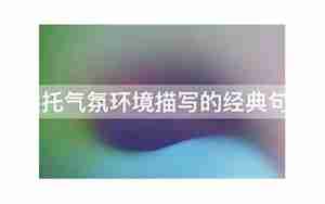 环境氛围描写的句子