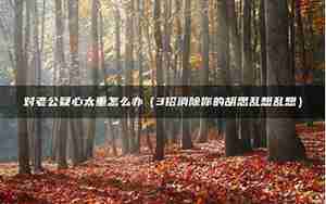 老公心计太重怎么办