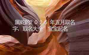 属蛇的宝宝起名