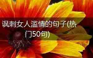 讽刺女人滥情的句子