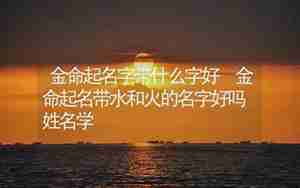 金命起名带