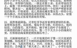 同学分别在秋天的句子